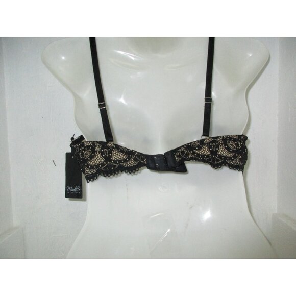 Montelle 9201 Eclipse Keyhole Balconnet Bra Black Size 34B New!!! - Picture 2 of 2